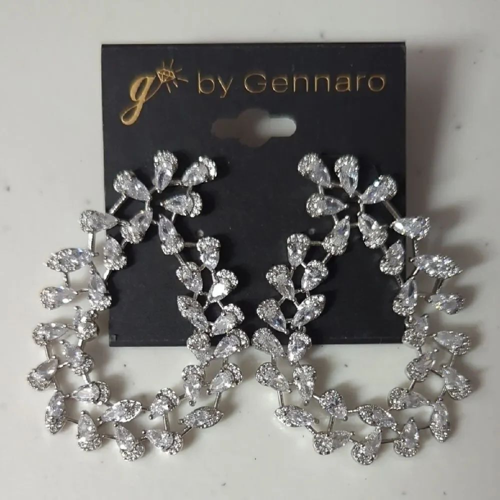 Silver Floral Earrings